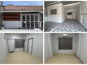 ทาวน์เฮ้าส์ รีโนเวทใหม่ ให้เช่า ม.นิราวิลล์ ฝั่งตรงข้าม สวนอุตสาห