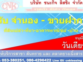 รับ​จำนอง​ขายฝาก​ที่ดิน​เปล่า​ เชียงใหม่​-ลำพูน​