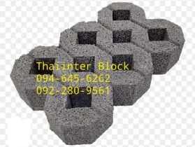 แผ่นทางเท้า บล็อกตัวหนอน บล็อกแปดเหลี่ยม บล็อกปูหญ้า